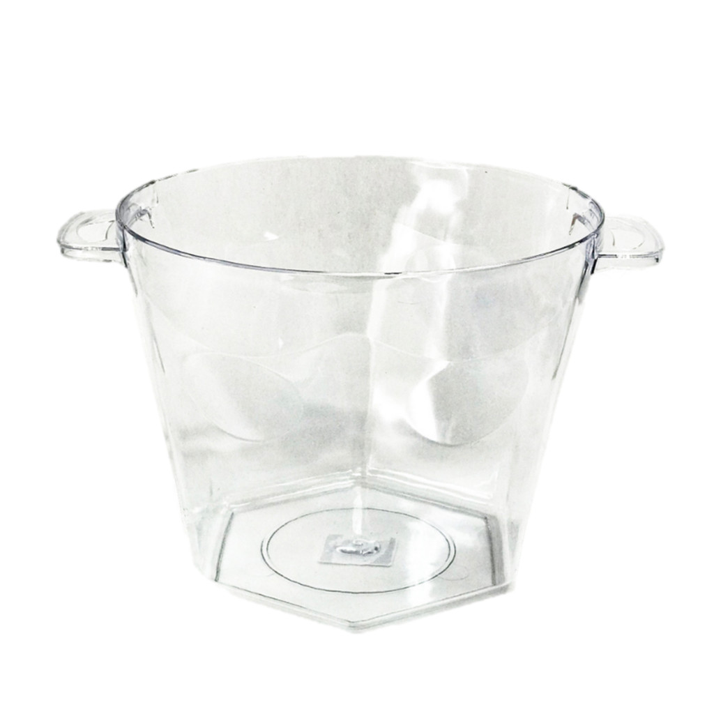 Balde de Gelo Acrílico Transparente Cerveja Champanhe Vinho Bebida 4250ml Bar Festa Drinks Premium
