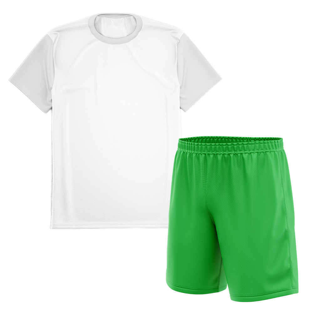 Kit Calção Short Futebol Basquete Verde + Camiseta Manga Curta Masculina