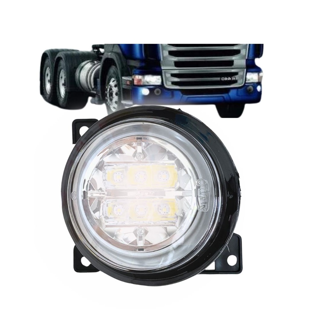 Farol Auxiliar Milha Externo LED Compatível Scania S5 PGR LD em Oferta na Shopee