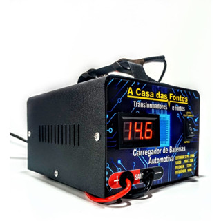 Carregador p/ Bateria Automotiva Carro Moto 20ah Lenta Rapida Partida Caminhao Onibus .. em Oferta na Shopee
