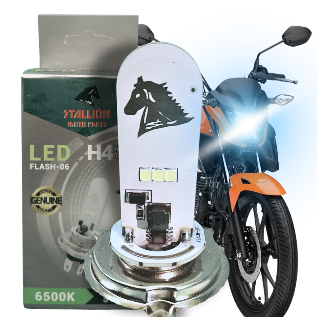 Lâmpada LED H4 Cavalinho Strobo Moto e Carro 6500K