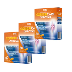 Kit 3 Unid Condricart Cúrcuma 60 Cápsulas Sidney Oliveira