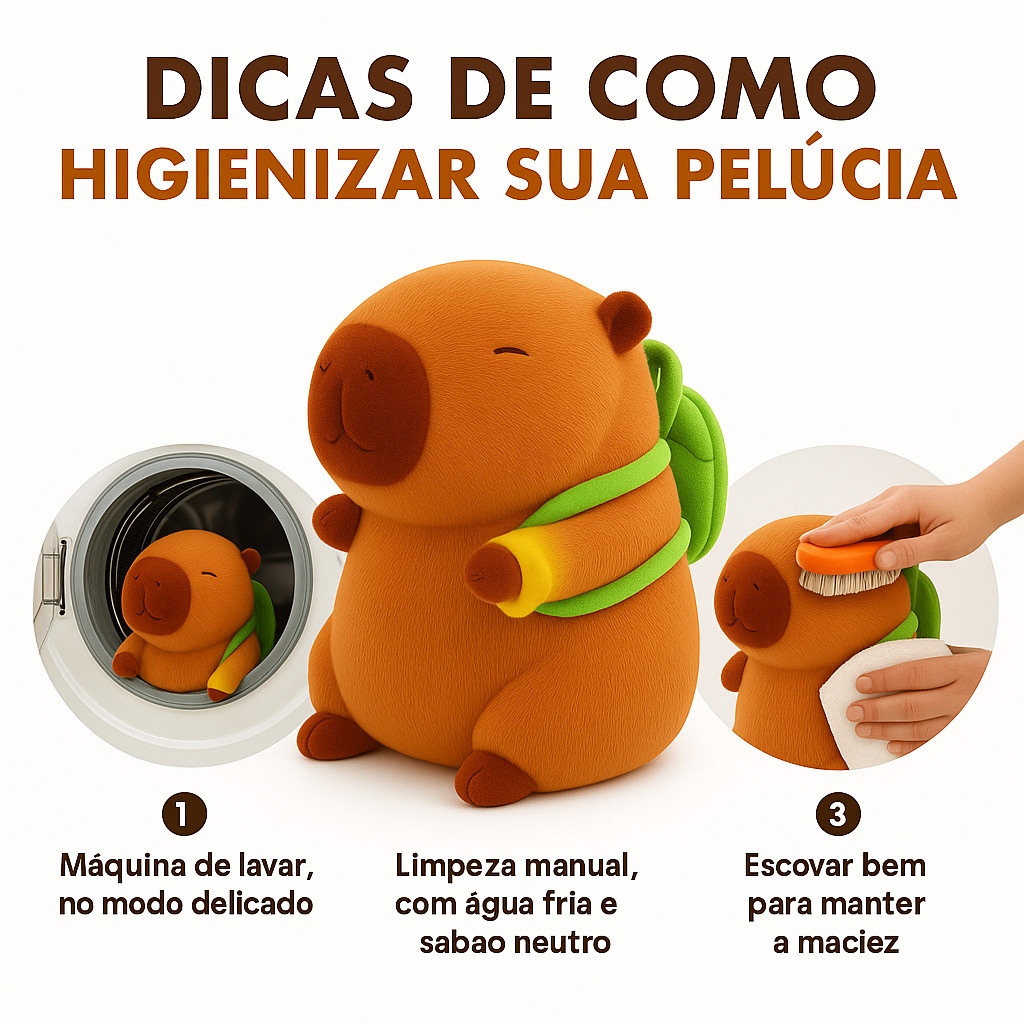 Detalhes do Brinquedo de Pelúcia Capivara Animal Boneca 23cm Engraçada Fofo Exclusivo Macio para Presentes