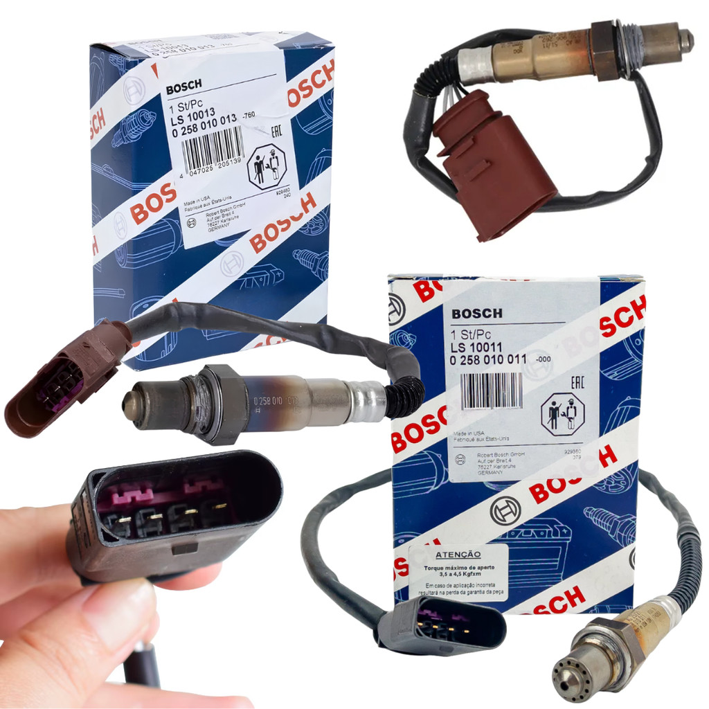 Kit 2 Sondas Pré e Pós Fox Gol Golf Saveiro Voyage Polo Kombi Jetta Bosch 0258010011 + 0258010013 em Oferta na Shopee