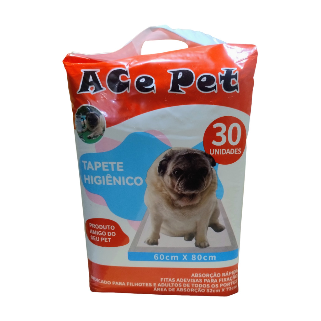 Tapete Higienico p/cães 30 Unid.tamanho 60x80cm,ACE PET em Oferta na Shopee