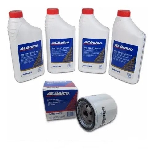 Kit Troca De Óleo Motor 5w30 Semi Sintético Acdelco + Filtro