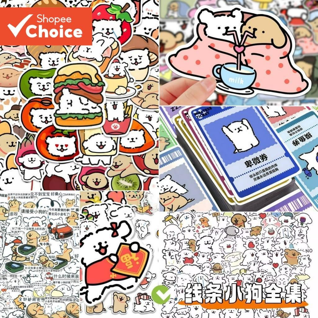 PupCraft 50 – 100pcs Adesivos Fofos De Cachorro Maltês Para Laptop Scrapbooking Faça Você Mesmo Decoração Artesanal De P