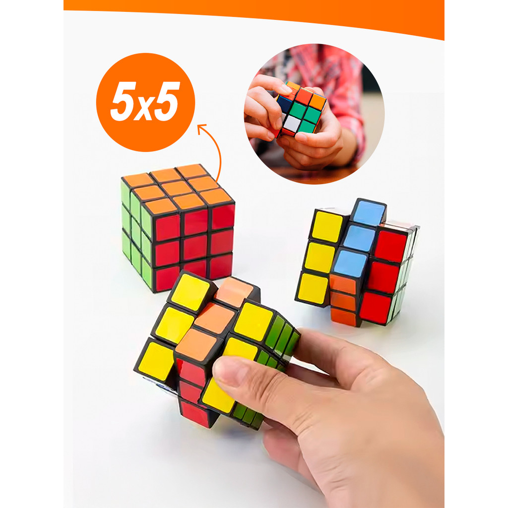 Cubo Mágico Colorido Divertido Tamanho Pequeno 5CM
