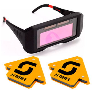 Kit Óculos De Solda Com Escurecimento Automático E Esquadros The Black Tools em Oferta na Shopee