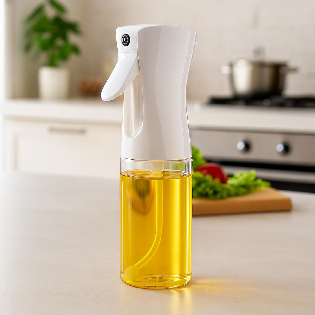 Spray Borrifador de Azeite 220ml Galheteiro Cozinha Vidro Pulverizador Vinagre Culinário