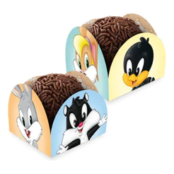 Porta Forminha - Looney Tunes Baby - 3,5x3,5cm - 50 unidades - Rizzo