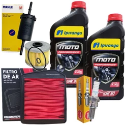 Kit Revisão Nx 400i Falcon 400 2012-2015 Ipiranga 10w30 FIltros e Vela Ngk