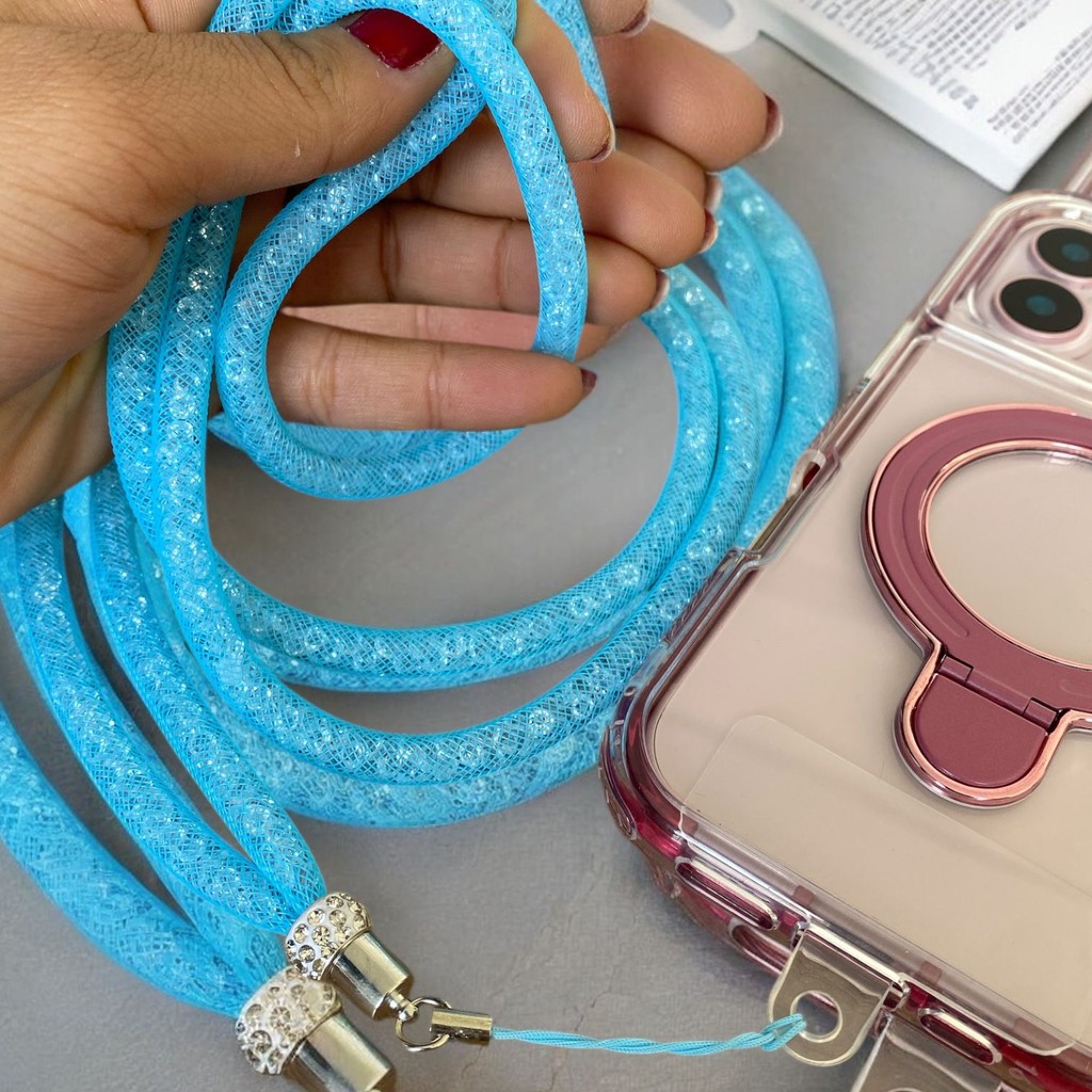 Cordão Alça Para Celular com Brilho Universal com Detalhes Premium PRONTA ENTREGA !