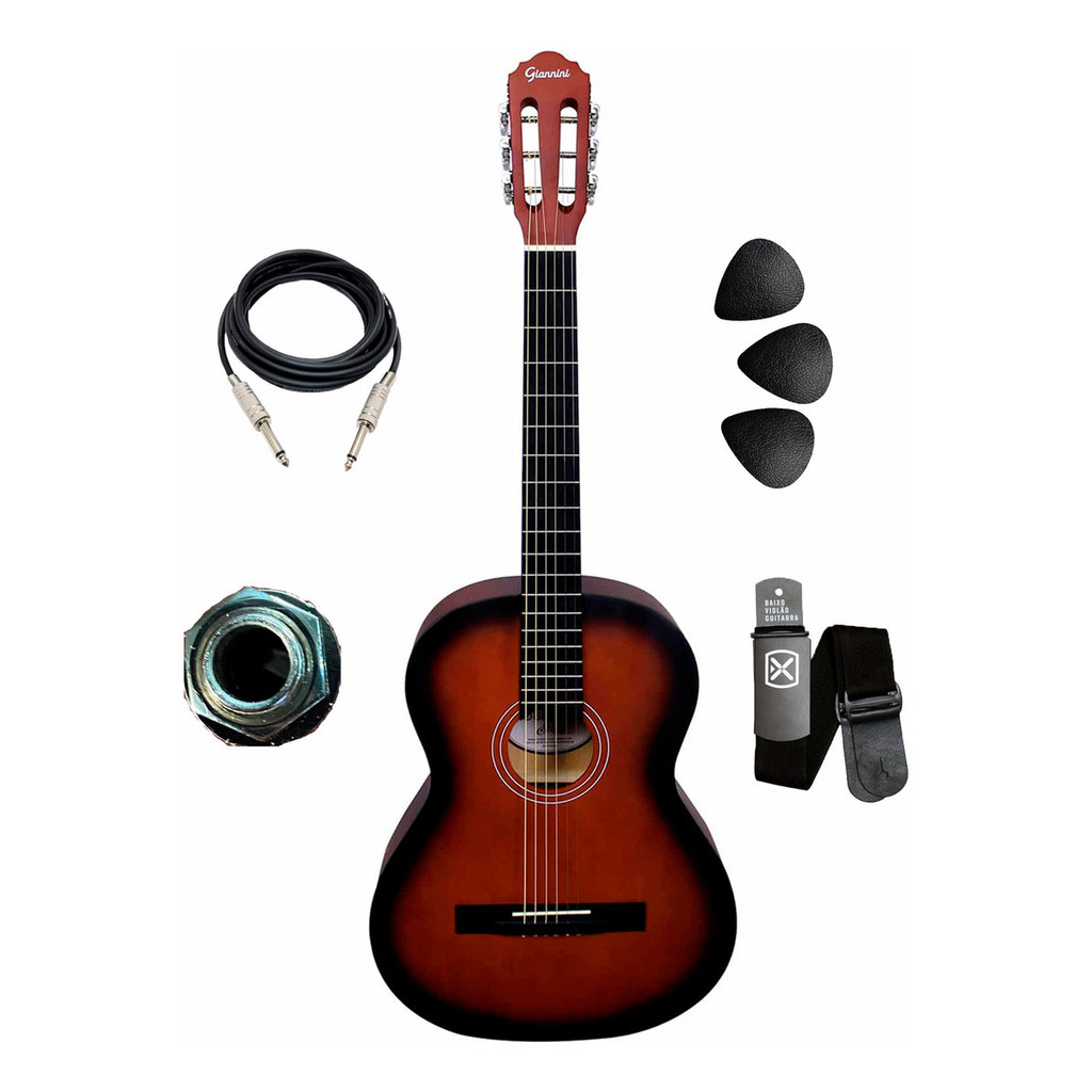 Violão Eletroacústico Giannini Start S-14 Sunburst Aço