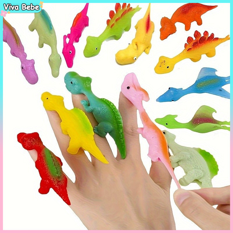 20/30pcs Dinossauro Catapulta Crianças Lançamento de Dardos de Dedo Descompressão Macia Brinquedo em Oferta na Shopee
