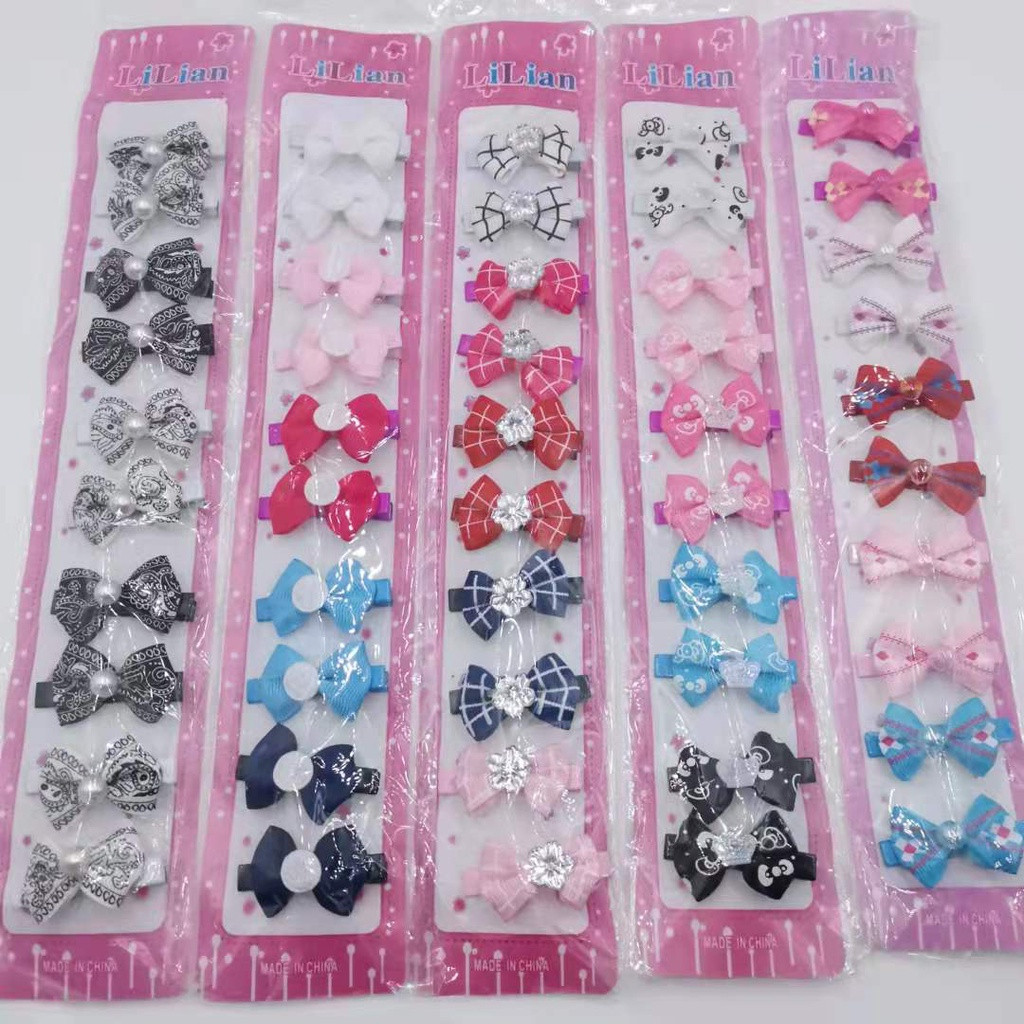 Kit 10 ate 50 Presilhas Lacinho e Pedrinha Bico de Pato Laço em Oferta na Shopee