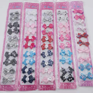 Kit 10 ate 50 Presilhas Lacinho e Pedrinha Bico de Pato Laço em Oferta na Shopee