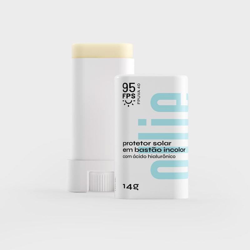 Detalhes do Protetor Solar Facial em Bastão Ollie FPS95 Incolor 14g