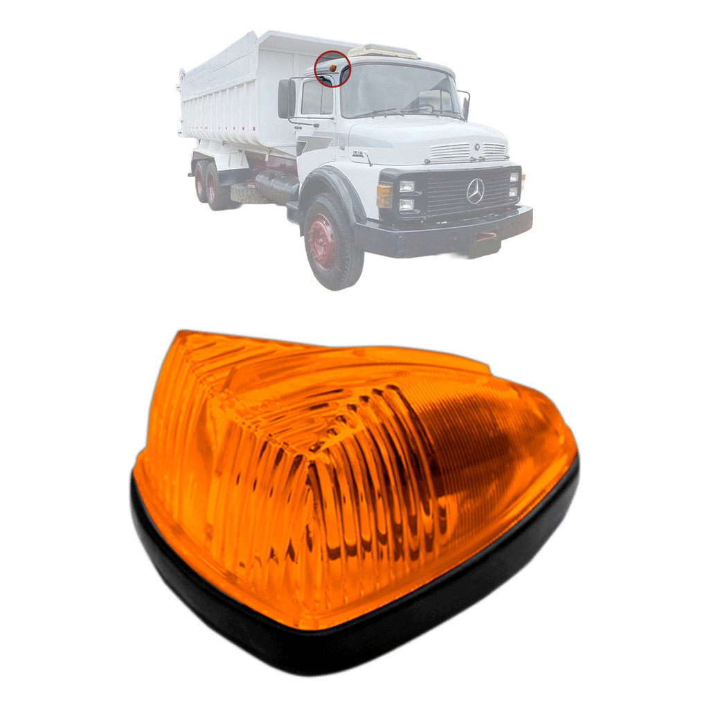 Lanterna de Teto Delimitadora Âmbar Mercedes-Benz Mb 608 708 709 1113 1983 Caminhão Antigo