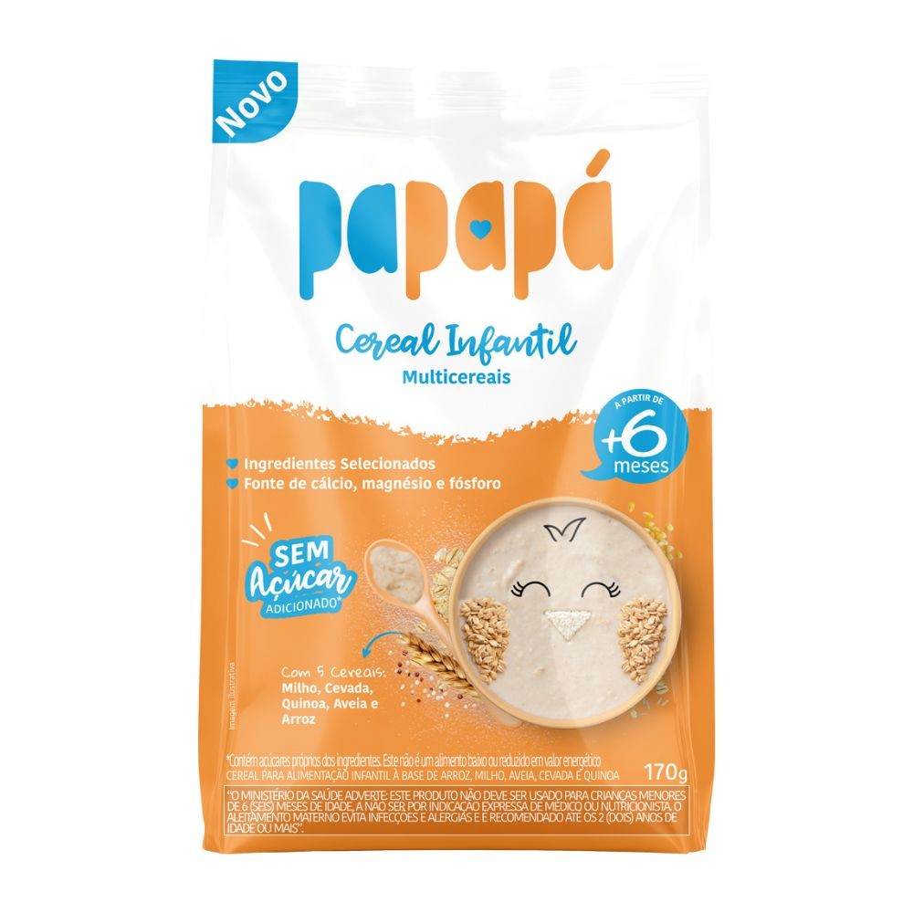 Cereal Infantil Papapá Multicereais 170g - Mom & Baby