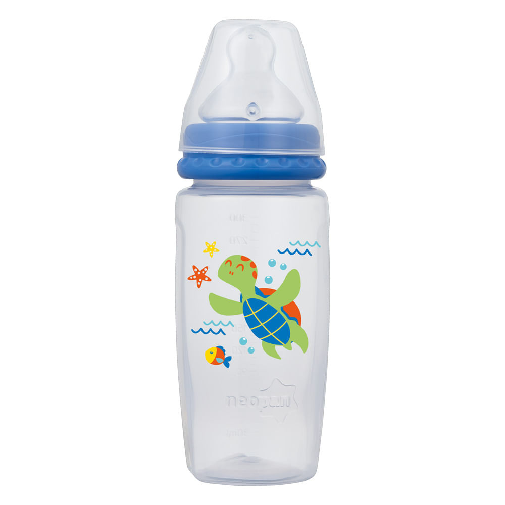 Mamadeira Neopan Super Bico Ortodôntico Tamanho 2 Azul 300ml - Mom & Baby