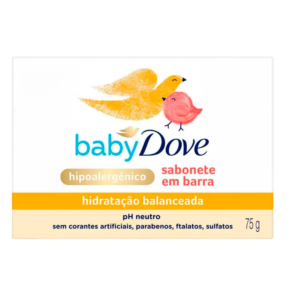 Sabonete Em Barra Baby Dove Hidratação Balanceada 75g - Mom & Baby
