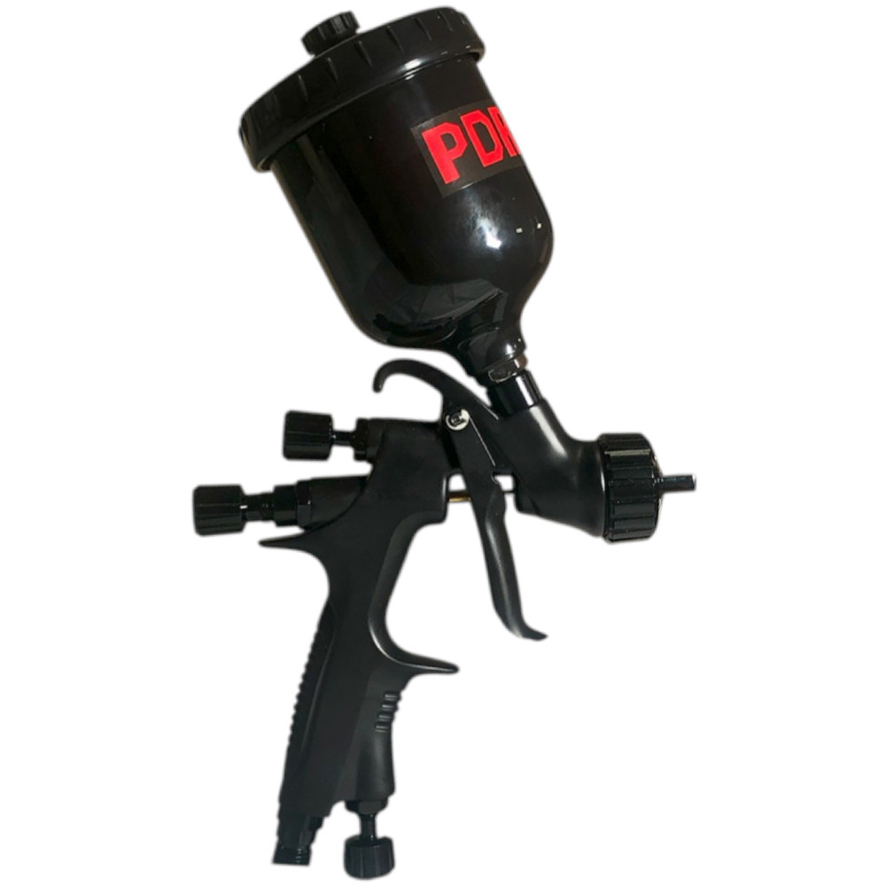 Pistola de Pintura Compacta Profissional PDR Sistema HVLP Bico 1.2mm 36psi Copo Preto 250ml · foto 2