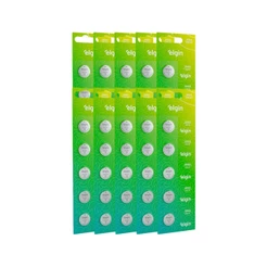 Kit 50 Baterias Pilha Moeda Cr1632 10 Cartelas Relógio Elgin