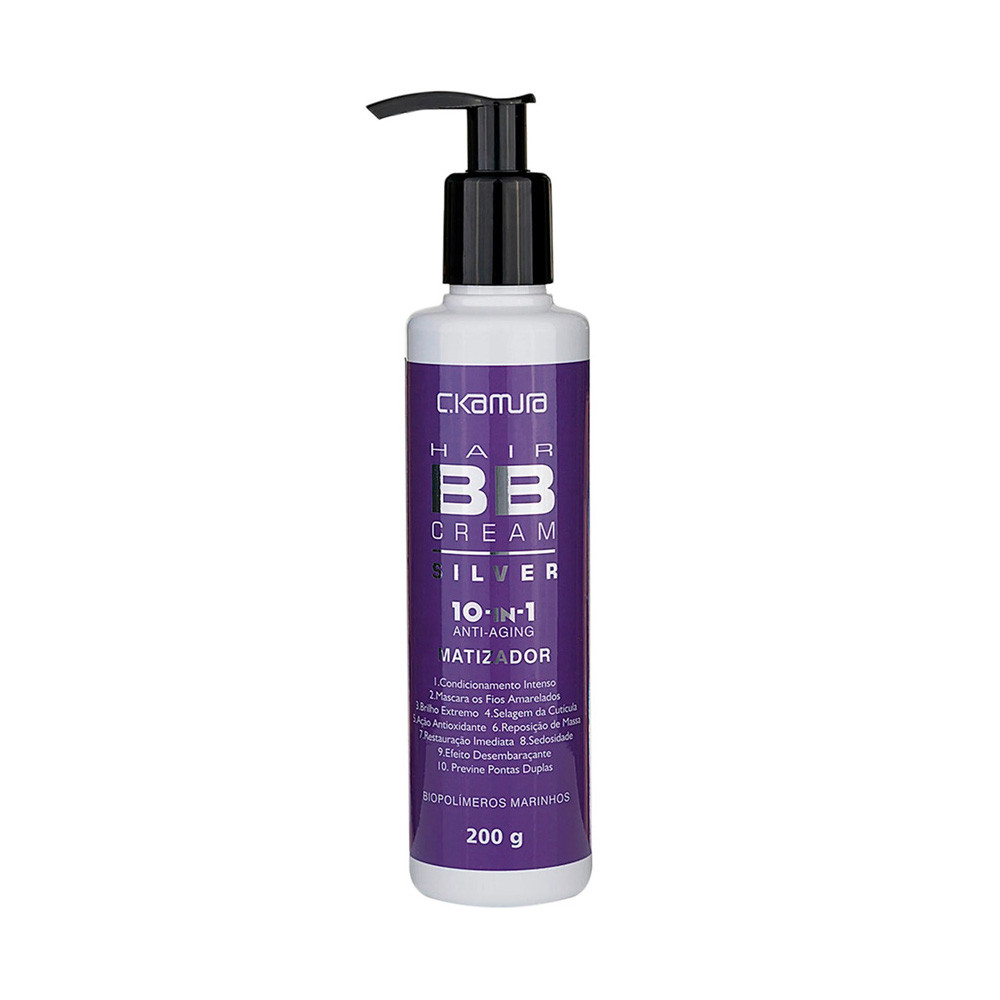 Matizador Hair BB Cream Silver Ckamura 10-IN-1 200g em Oferta na Shopee