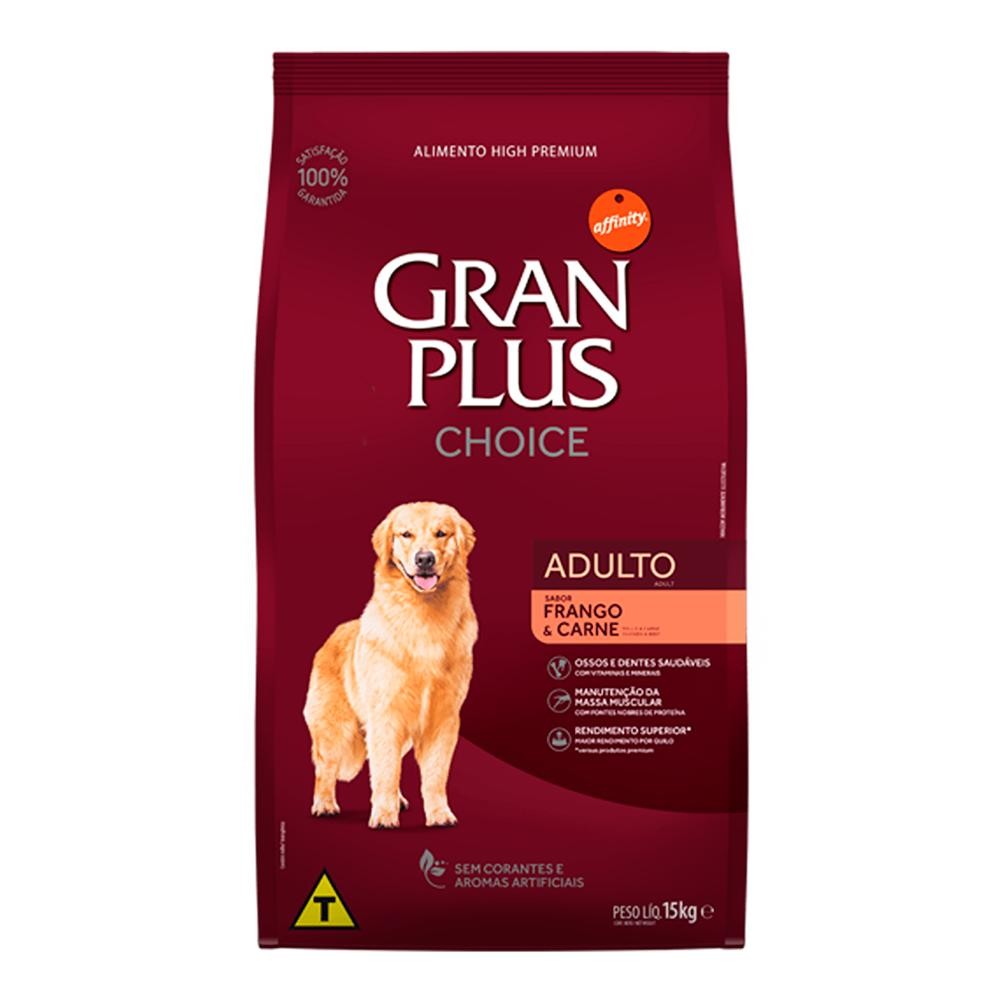Ração Seca Granplus Choice Frango & Carne Para Cães Adultos