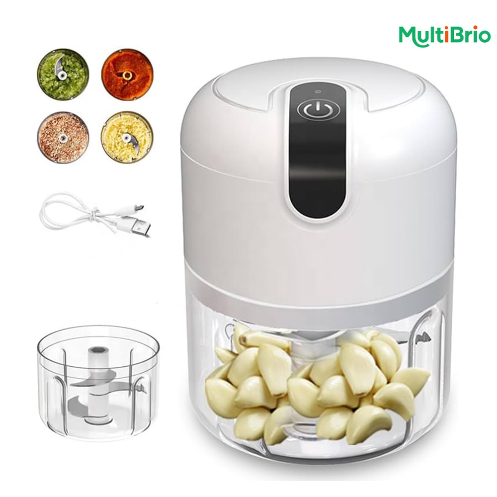 Mini processador elétrico moedor carne legumes alho frutas amêndoa recarregável USB 250ml