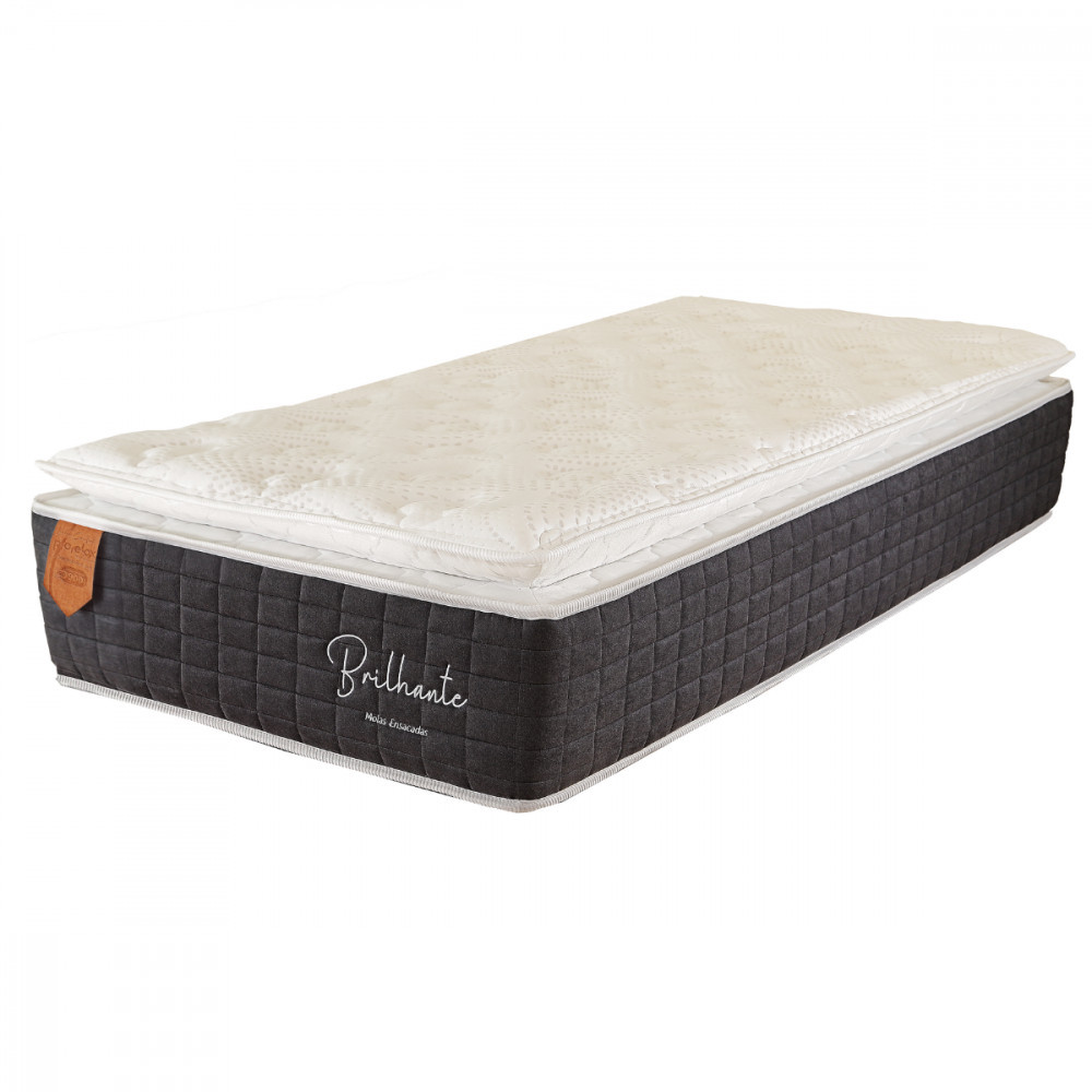 Colchão de Solteiro Brilhante 88x188x30cm Mola Ensacada Grafite com Branco Prorelax em Oferta na Shopee