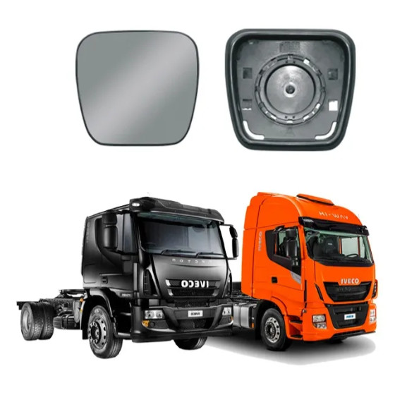 Base com Vidro Espelho Retrovisor Auxiliar Iveco Hi-Way / Tector / Stralis / Trakker / Hi-Road / Cursor LE/LD