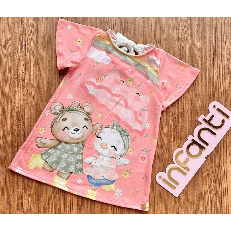 Vestido em Malha Fresh 83145 Infanti Bebê Menina