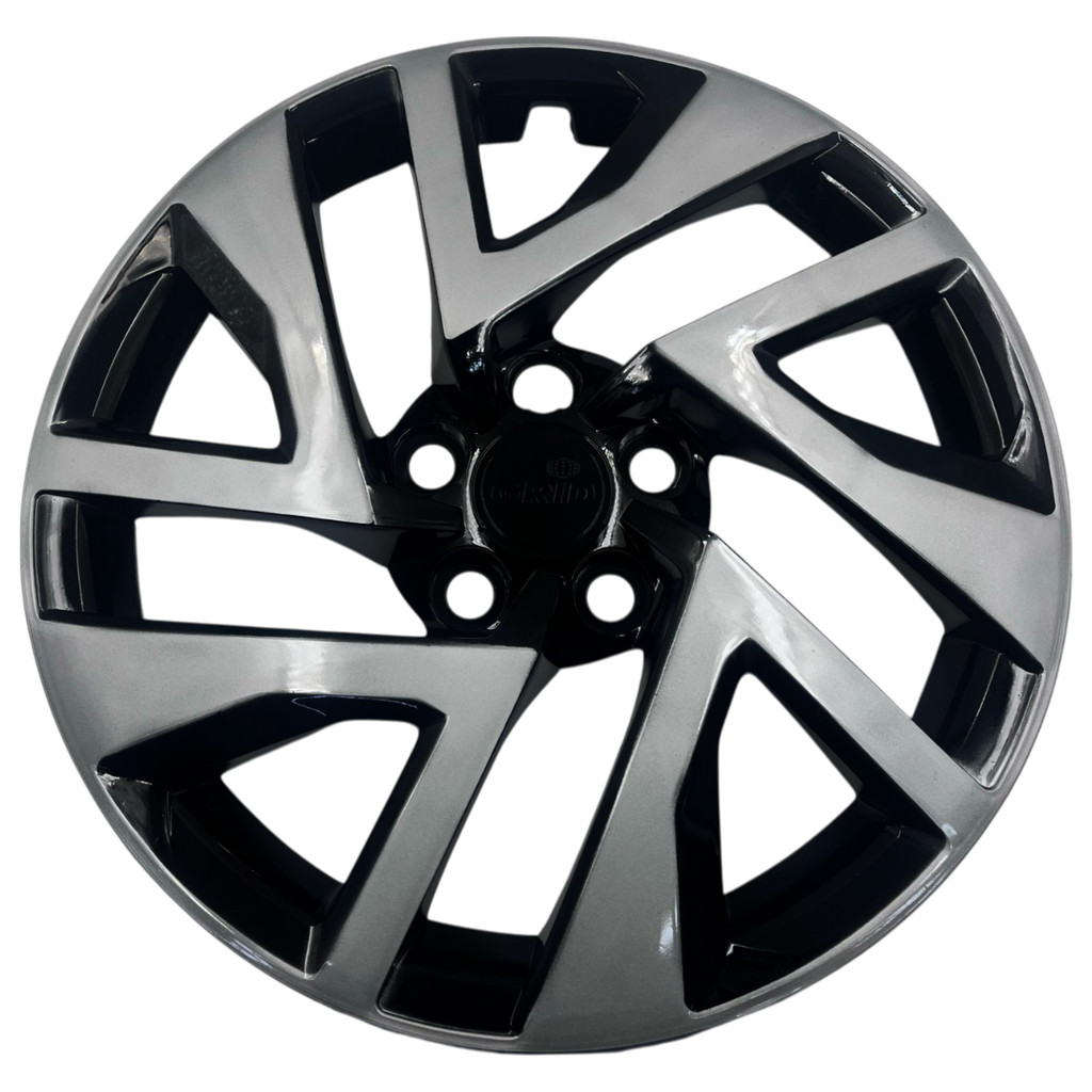 01 Calota Carlota Volkswagen Vw Polo Virtus Roda Aro 15 Preto Com Prata 2023 5 Furos