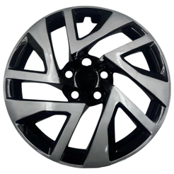 01 Calota Carlota Volkswagen Vw Polo Virtus Roda Aro 15 Preto Com Prata 2023 5 Furos