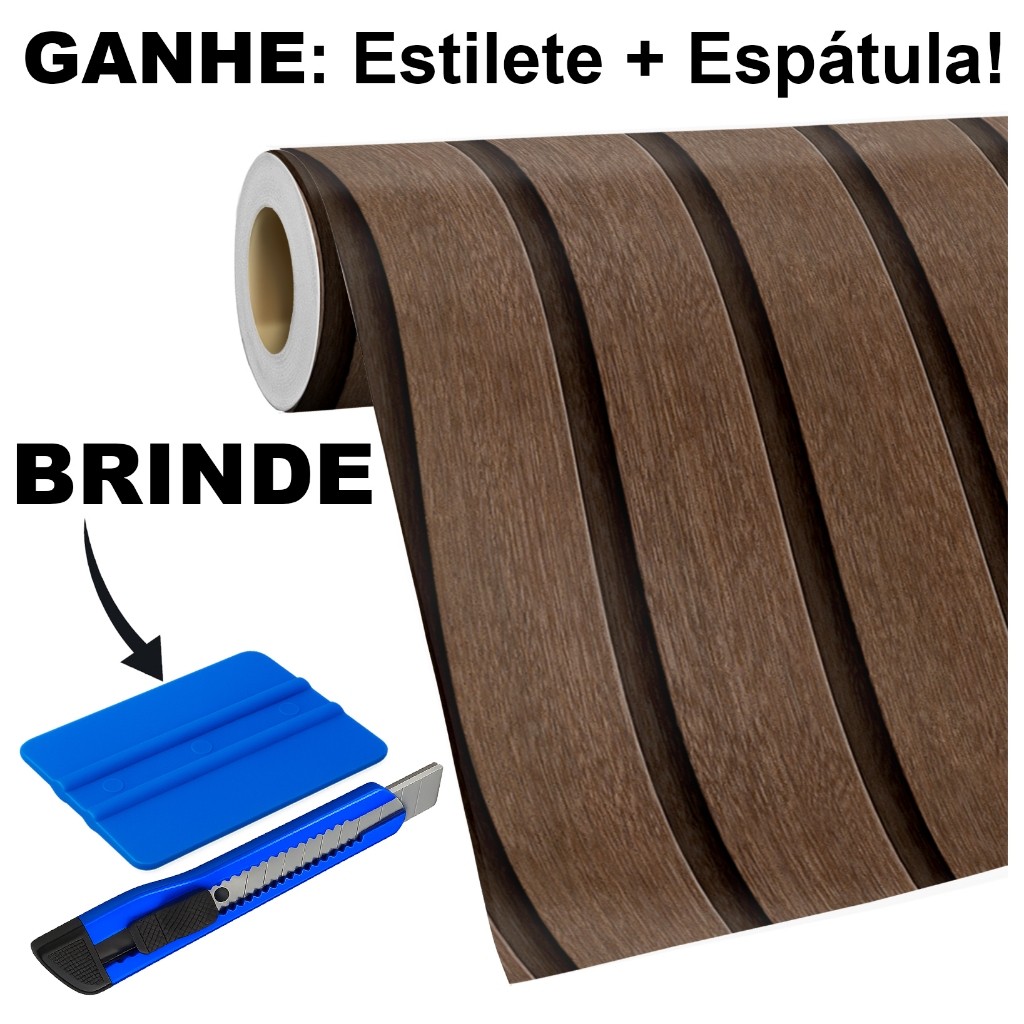 Papel de Parede Adesivo Ripado Marrom Wood Nature Ripas 5 Metros Lavável Achadinho Shopee Efeito 3D