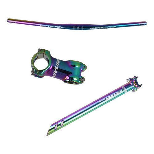 Kit Guidão Reto Bike Canote Selim Mesa 60mm Vicinitech