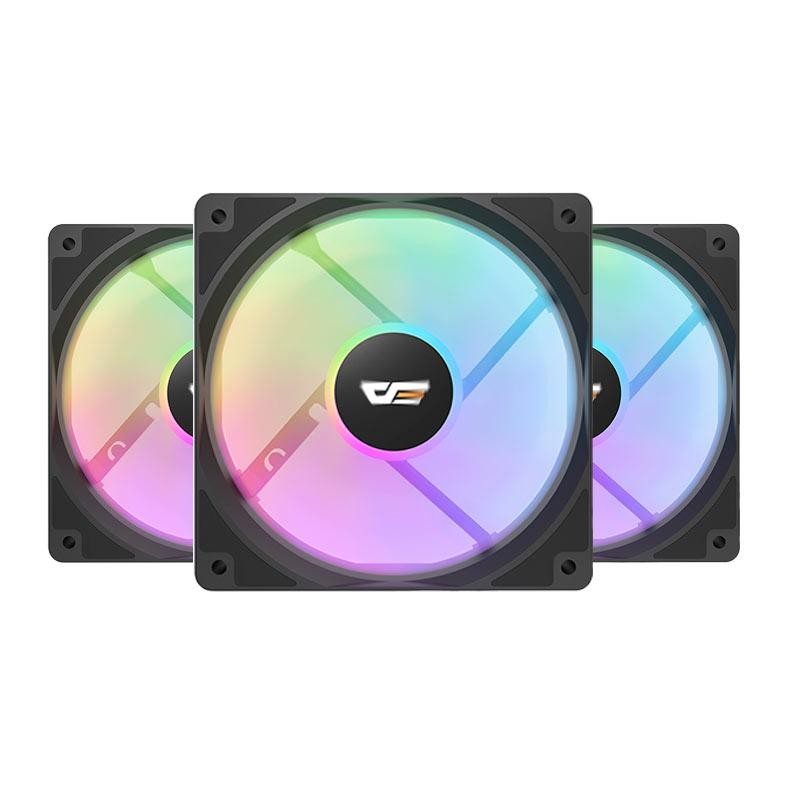 Kit Ventoinhas Aigo Darkflash CL12, Rainbow, 3x120mm