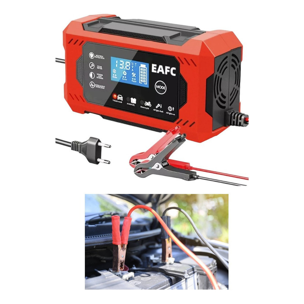 Carregador E Reparador De Bateria Carro Moto Van Muito Útil