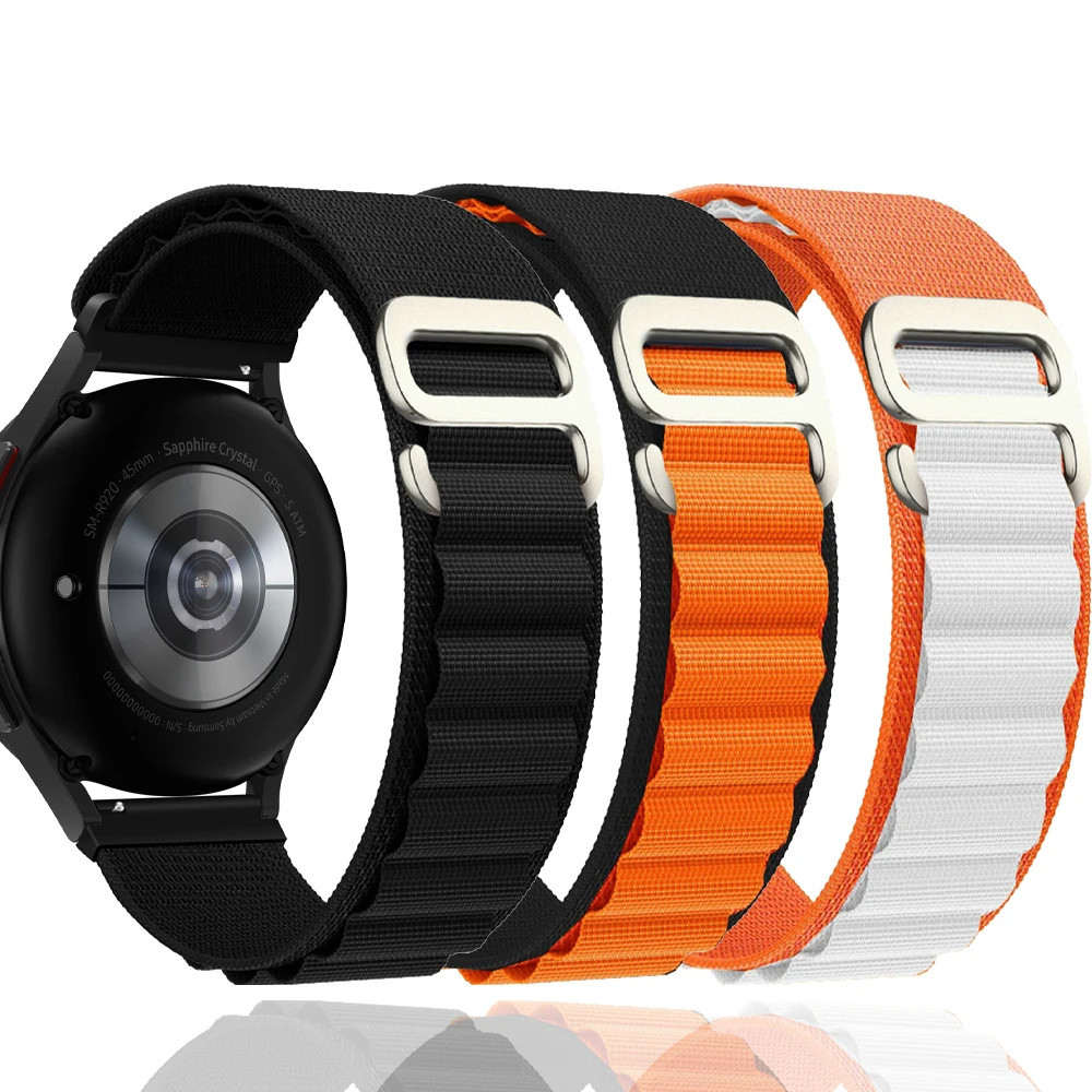 20mm 22mm Faixa Elástica De Nylon Elástico De Laço Alpino Para Relógio Samsung G