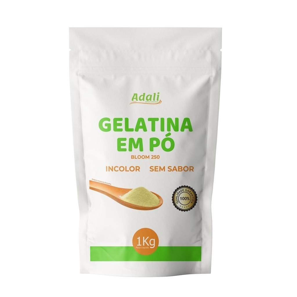 Gelatina em pó 1Kg - Sem sabor em Oferta na Shopee