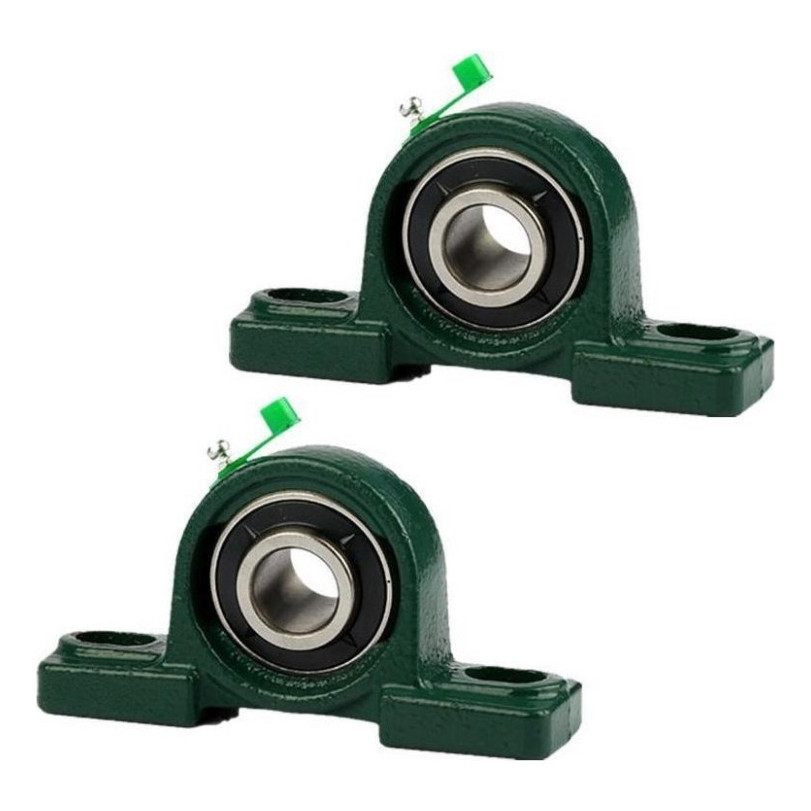 Kit 2 Pcs - Rolamento + Mancal - Ucp 206 - 30 Mm Eixo Int