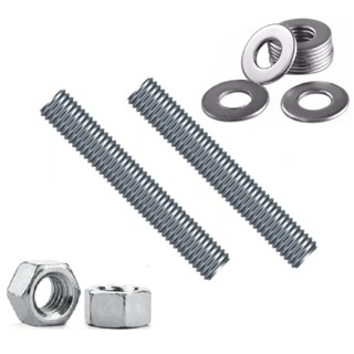 10 Barra Roscada 5/16 1 Metro + 100 Porca E Arruela Zincada em Oferta na Shopee