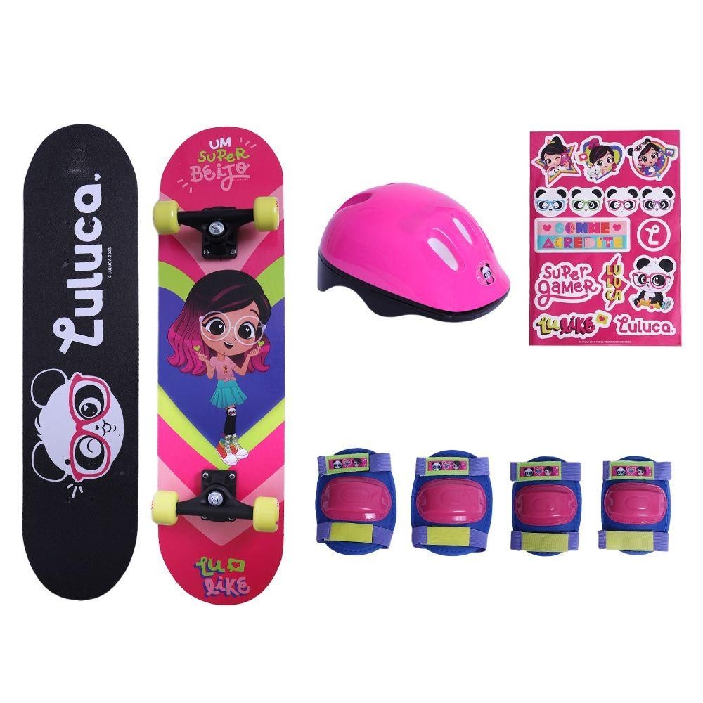 Luluca Skate Com Acessórios Super Beijo - Fun Divirta-se em Oferta na Shopee