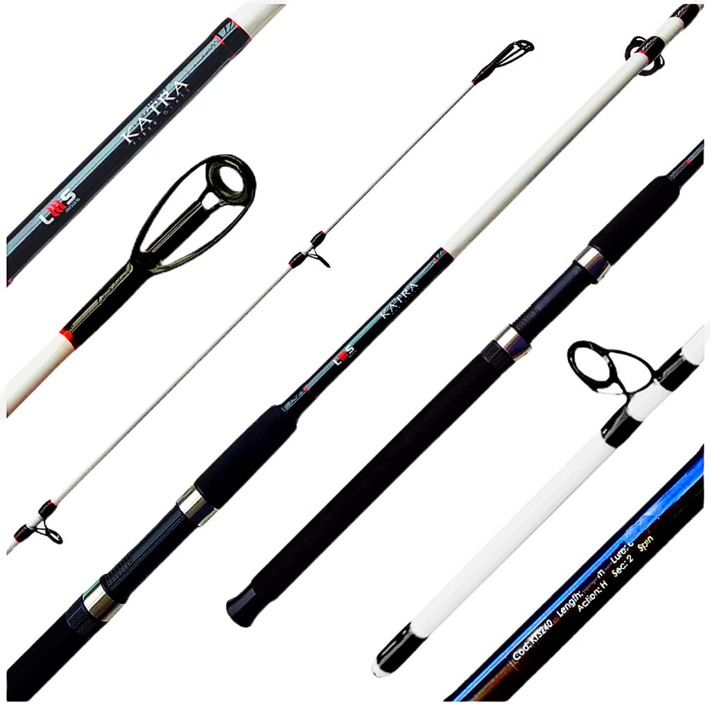 VARA DE PESCA PESCARIA PARA MOLINETE LUMIS KATRA 6'0" (1.80M) - 15-30LB - 2 PARTES - PESCA PESADA - PEIXE GRANDE
