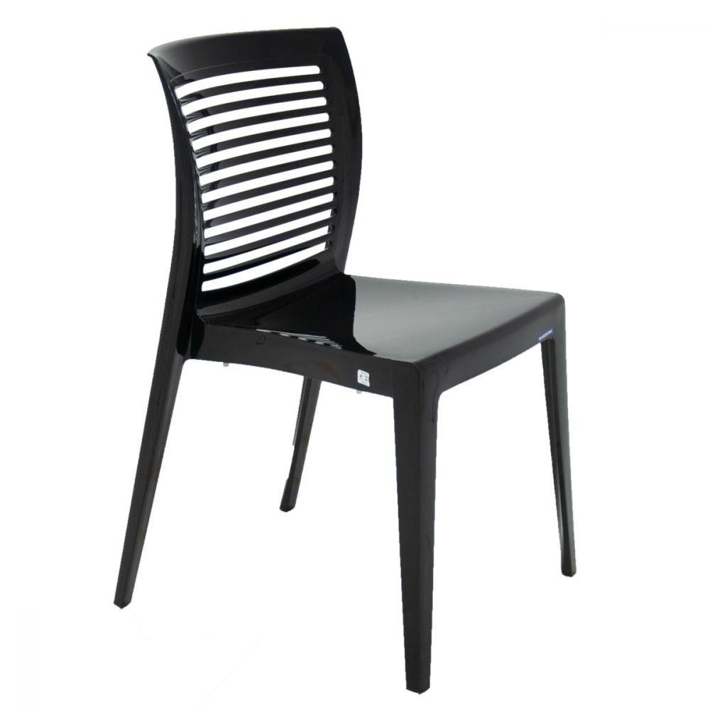 Cadeira Tramontina Victória Preta com Encosto Vazado em Oferta na Shopee