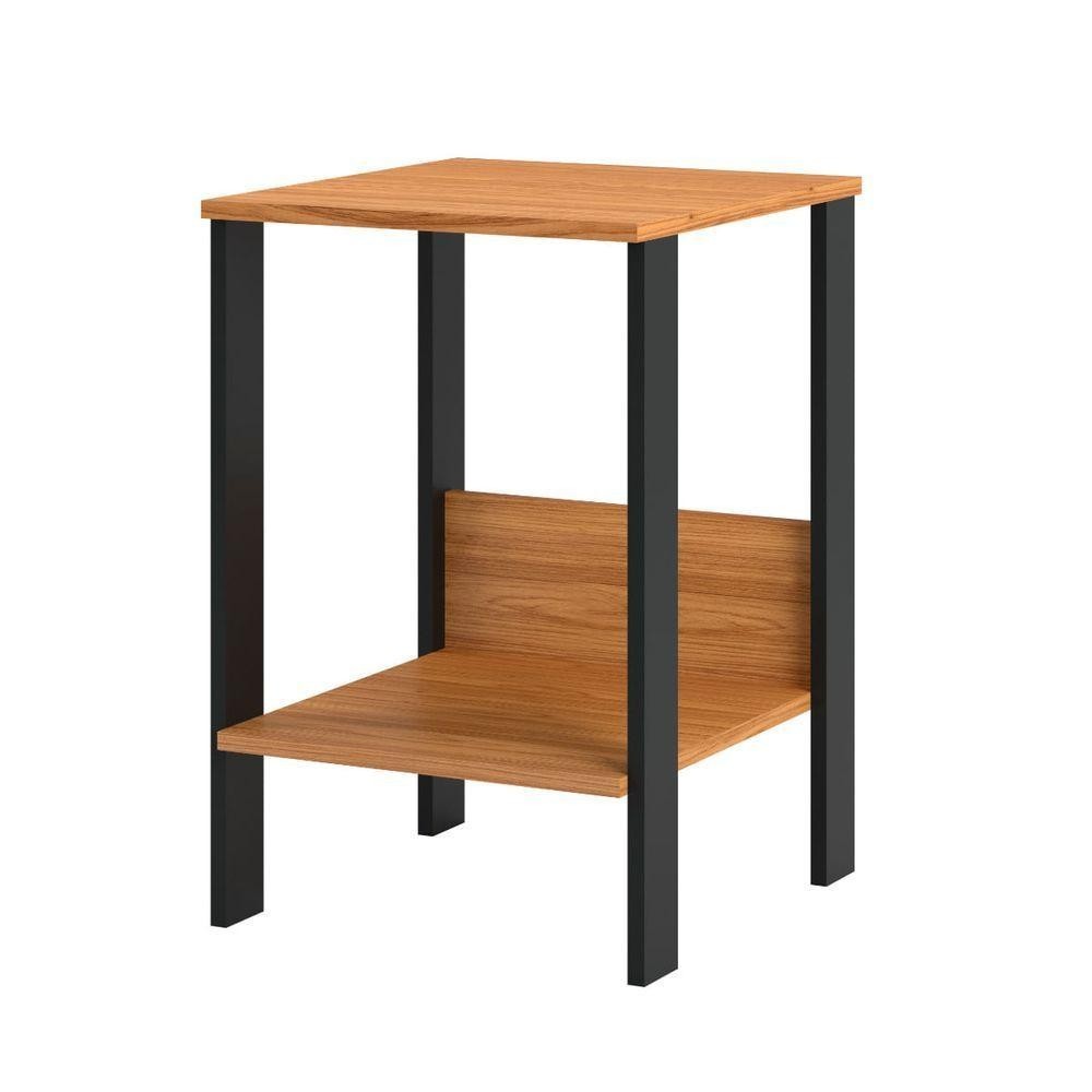 Mesa Auxiliar Em Mdf 40 x 44 x 60 cm Freijó/Preto Fosco Dalla Costa em Oferta na Shopee