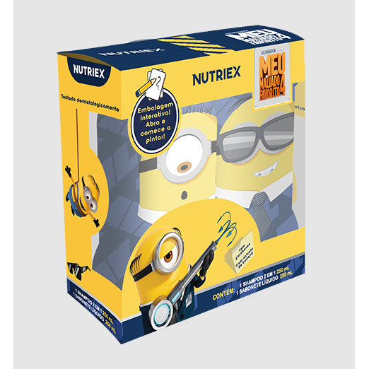 Kit Minions Sha 2 Em 1 250ml + Sab Liquido 250ml Nutriex (593)