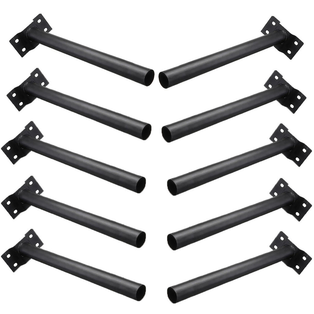 Suporte Poste Luminaria Solar Barra Kit 10 Uni Iluminaçao Casa varanda Rua Segurança Publica Praça Avenida Praça Residencial Refletor Holofote